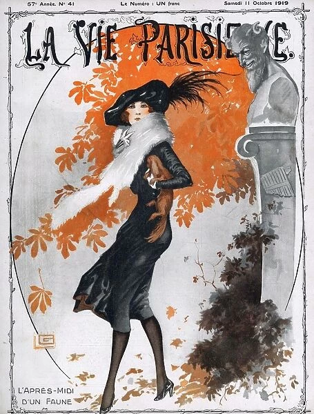 La Vie Parisienne 1919 1910s France Georges Leonnec magazines autumn leaves seasons