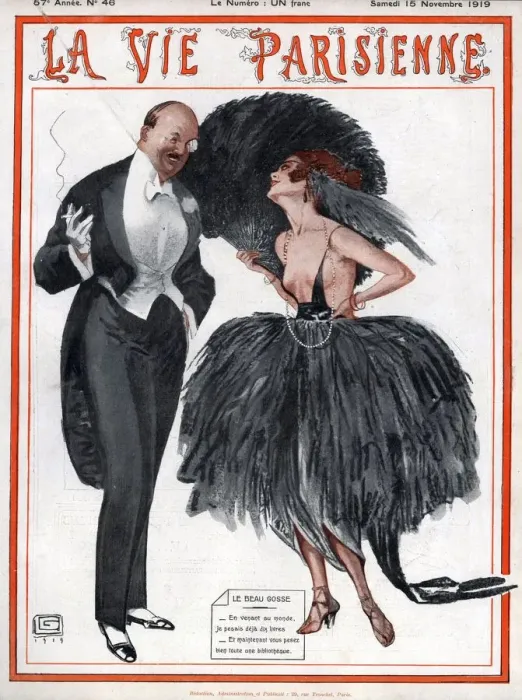 Framed Print : La Vie Parisienne 1919 1910s France Georges Leonnec illustrations magazines sugar Framed Print : La Vie Parisienne 1919 1910s France Georges Leonnec illustrations magazines sugar