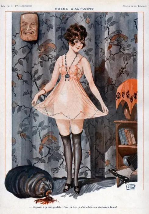 Framed Print : La Vie Parisienne 1919 1910s France Georges Leonnec illustrations womens slips underwear Framed Print : La Vie Parisienne 1919 1910s France Georges Leonnec illustrations womens slips underwear