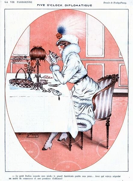 La Vie Parisienne 1919 1910s France glamour erotica reastaurants eating alone
