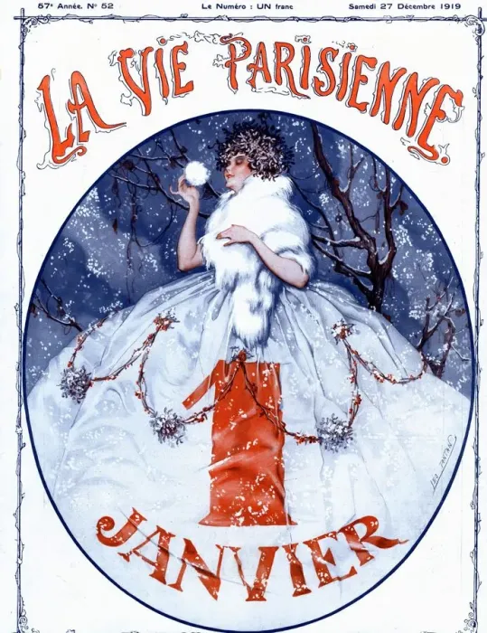 Framed Print : La Vie Parisienne 1919 1910s France glamour winter magazines womens Framed Print : La Vie Parisienne 1919 1910s France glamour winter magazines womens