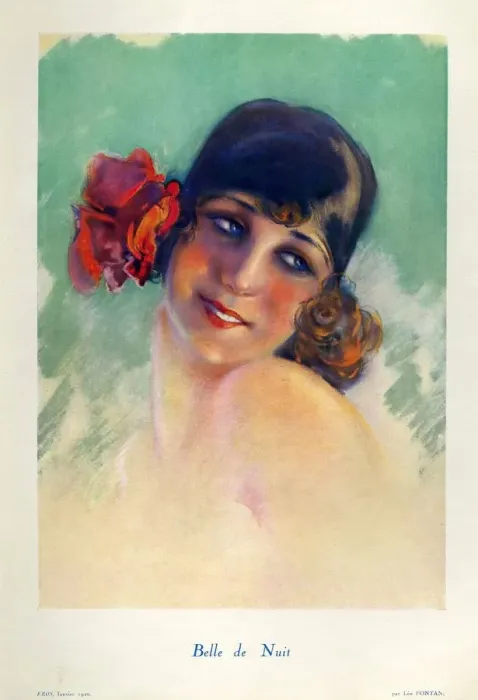 Framed Print : La Vie Parisienne 1920 1920s France cc portraits flowers