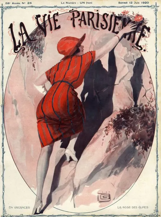 Framed Print : La Vie Parisienne 1920 1920s France Georges Leonnec illustrations magazines picking
