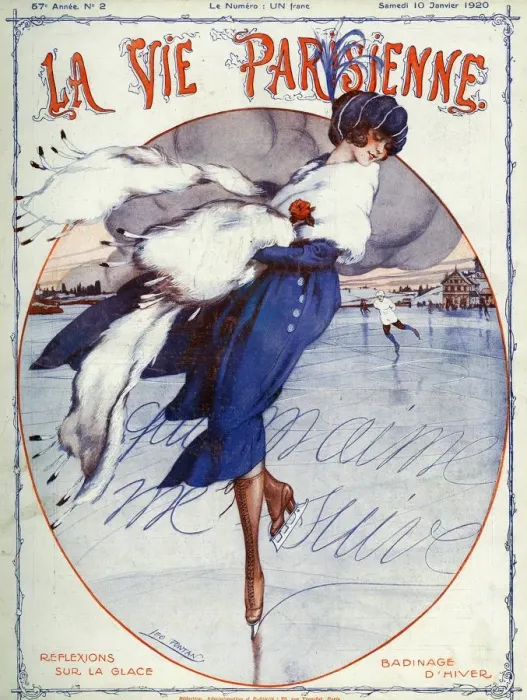 Framed Print : La Vie Parisienne 1920 1920s France Leo Pontan magazines illustrations ice-skating Framed Print : La Vie Parisienne 1920 1920s France Leo Pontan magazines illustrations ice-skating