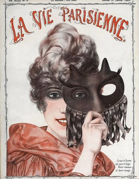 La vie Parisienne 1920 1920s France magazines womens portraits masks illustrations
