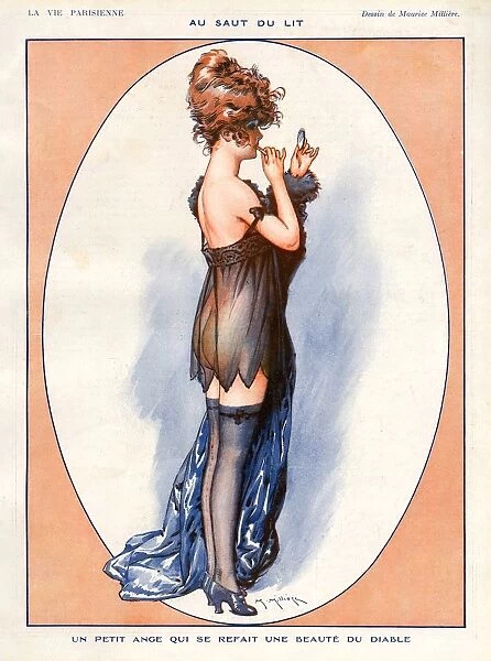 La Vie Parisienne 1920 1920s France Maurice Milliere Illustrations erotica applying