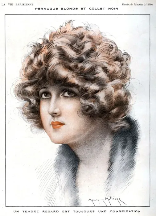 Framed Print : La Vie Parisienne 1920 1920s France Maurice Milliere illustrations womens portraits Framed Print : La Vie Parisienne 1920 1920s France Maurice Milliere illustrations womens portraits
