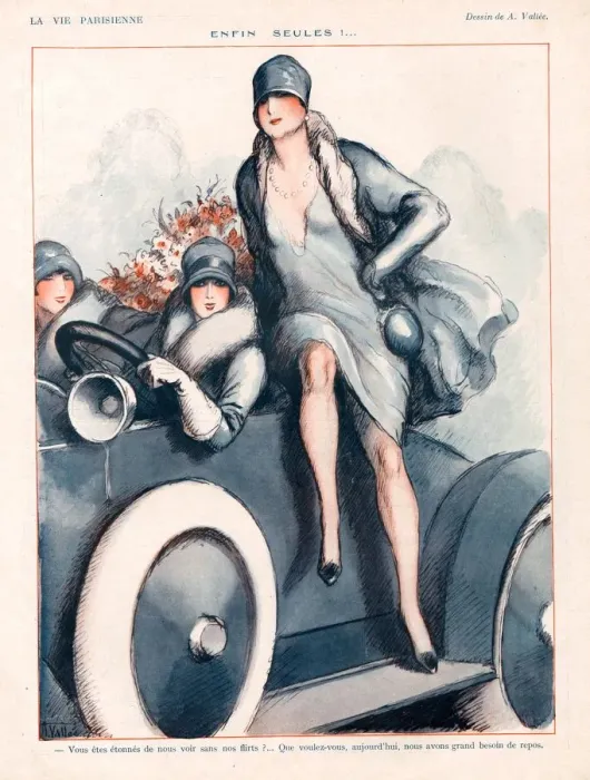 Framed Print : La Vie Parisienne 1920s France cc women woman drivers cars Framed Print : La Vie Parisienne 1920s France cc women woman drivers cars