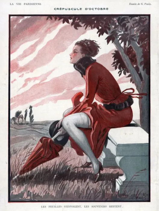 Framed Print : La Vie Parisienne 1920s France Georges Pavis illustrations erotica Autumn seasons Framed Print : La Vie Parisienne 1920s France Georges Pavis illustrations erotica Autumn seasons