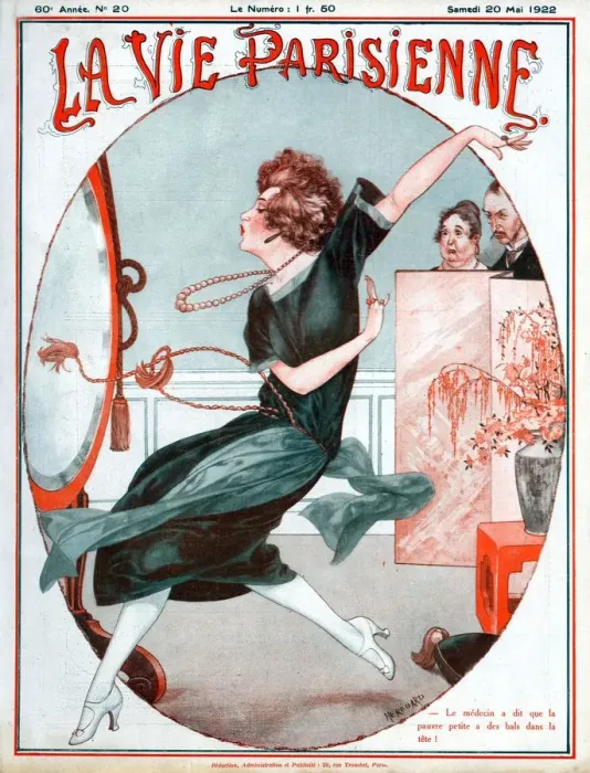 Framed Print : La Vie Parisienne 1922 1920s France C Herouard illustrations magazines mirrors womens Framed Print : La Vie Parisienne 1922 1920s France C Herouard illustrations magazines mirrors womens