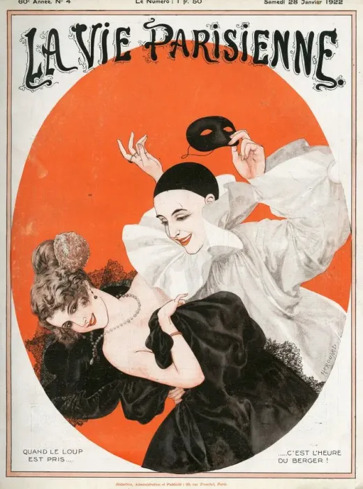 Framed Print : La Vie Parisienne 1922 1920s France Cheri Herouard magazines illustrations clowns