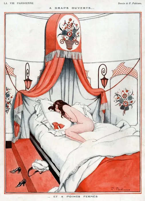 Framed Print : La Vie Parisienne 1922 1920s France Fabien Fabiano illustrations erotica sleeping Framed Print : La Vie Parisienne 1922 1920s France Fabien Fabiano illustrations erotica sleeping