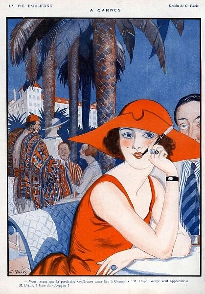 La Vie Parisienne 1922 1920s France Georges Pavis illustrations woman womens cafes
