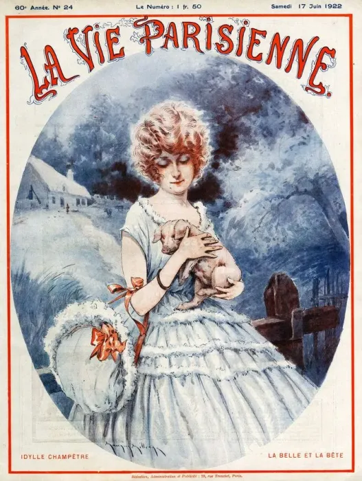 Framed Print : La Vie Parisienne 1922 1920s France Maurice Milliere magazines illustrations pigs