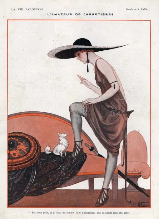 Framed Print : La Vie Parisienne 1922 1920s France Vallee womens hats dogs illustrations dog Framed Print : La Vie Parisienne 1922 1920s France Vallee womens hats dogs illustrations dog
