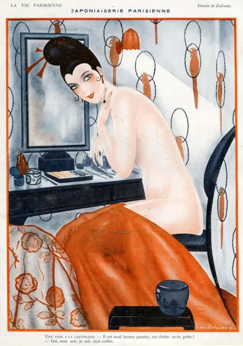 Framed Print : La Vie Parisienne 1922 1920s France Zaliouk illustrations erotica dressing tables Framed Print : La Vie Parisienne 1922 1920s France Zaliouk illustrations erotica dressing tables