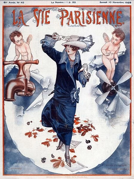 La Vie Parisienne 1923 1920s France C Herouard illustrations magazines Autumn weather