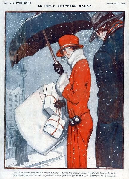 La Vie Parisienne 1923 1920s France Georges Pavis illustrations womens unbrellas