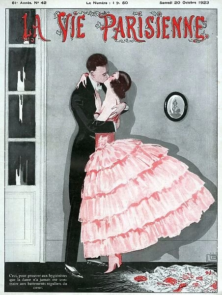 La Vie Parisienne 1923 1920s France illustrations magazines kissing hugging embracing