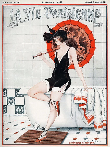 La vie Parisienne 1923 1920s France Leo Fontan magazines illustrations womens swimming