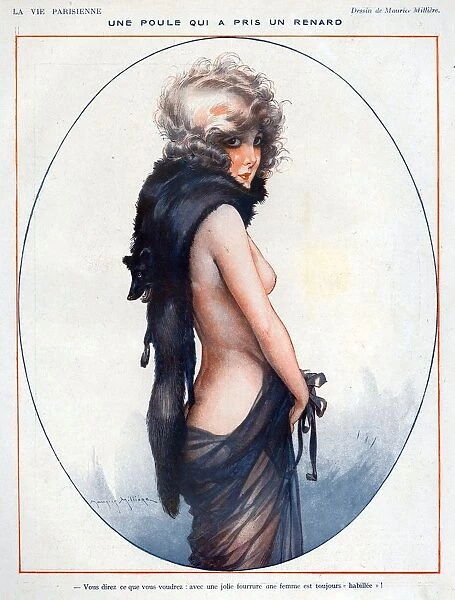 La Vie Parisienne 1923 1920s France Maurice Milliere illustrations erotica fur