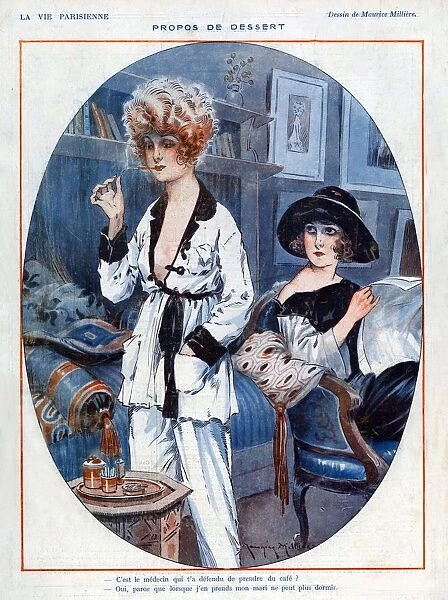 La Vie Parisienne 1923 1920s France Maurice Milliere illustrations woman women reading