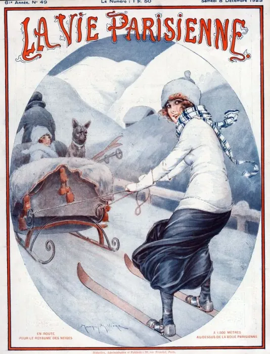 Framed Print : La Vie Parisienne 1923 1920s France Maurice Milliere illustrations magazines skiing Framed Print : La Vie Parisienne 1923 1920s France Maurice Milliere illustrations magazines skiing