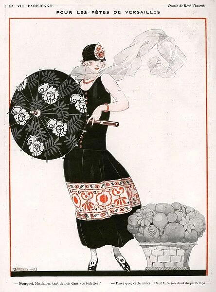 La Vie Parisienne 1923 1920s France Rene Vincent illustrations womens umbrellas parasols
