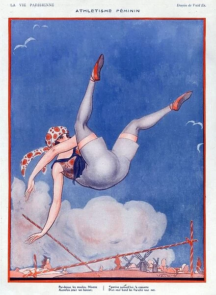 La Vie Parisienne 1923 1920s France Valdes illustrations womens athletics athletes