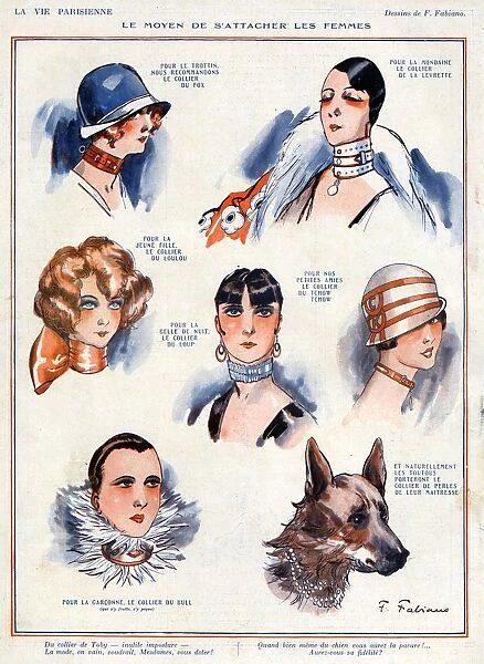 La Vie Parisienne 1924 1850s France F Fabiano illustrations womens hats portraits