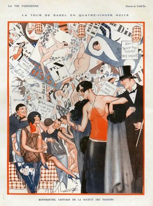Framed Print : La Vie Parisienne 1924 1920s France cc party dance Framed Print : La Vie Parisienne 1924 1920s France cc party dance