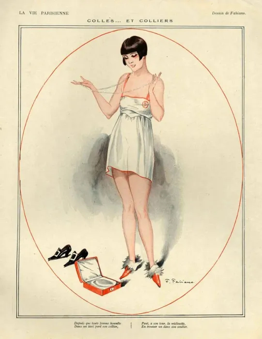 Framed Print : La Vie Parisienne 1924 1920s France cc womens slips underwear petticoats lingerie Framed Print : La Vie Parisienne 1924 1920s France cc womens slips underwear petticoats lingerie