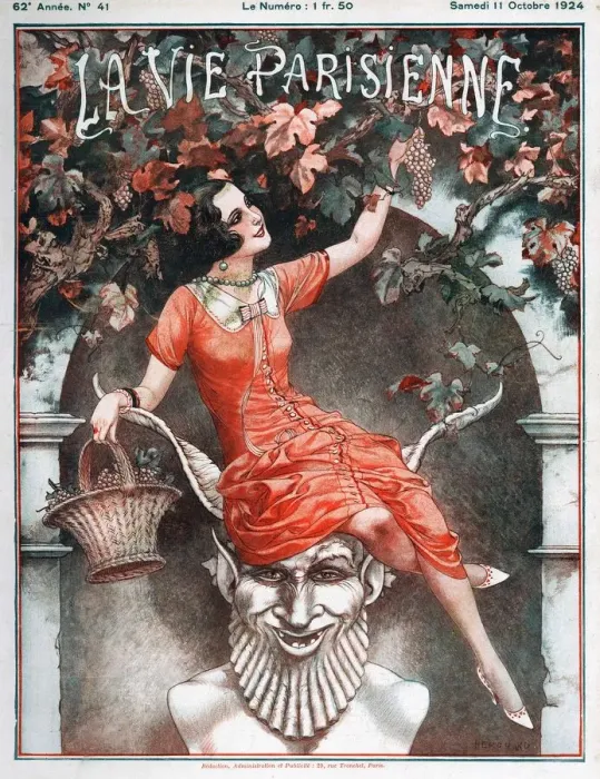 Framed Print : La Vie Parisienne 1924 1920s France Cheri Herouard magazines illustrations picking Framed Print : La Vie Parisienne 1924 1920s France Cheri Herouard magazines illustrations picking