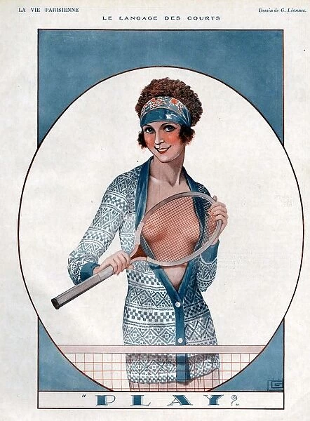 La Vie Parisienne 1924 1920s France Georges Leonnec illustrations erotica tennis