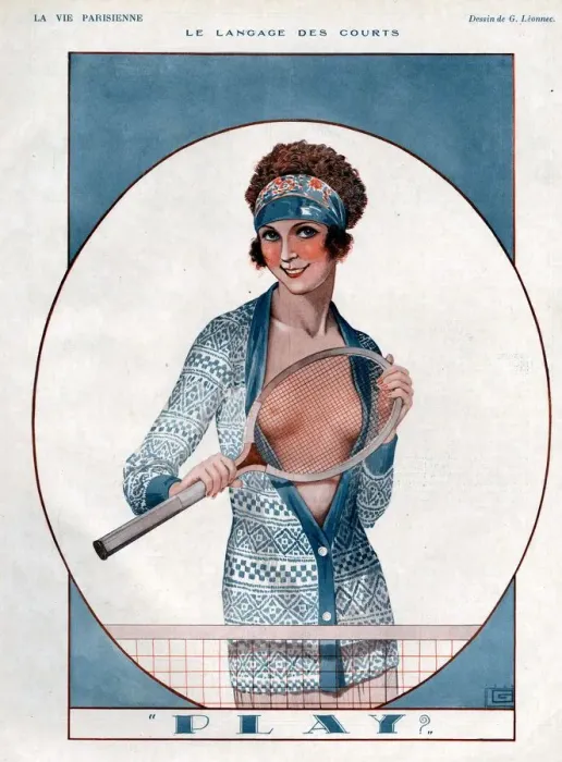 Framed Print : La Vie Parisienne 1924 1920s France Georges Leonnec illustrations erotica tennis Framed Print : La Vie Parisienne 1924 1920s France Georges Leonnec illustrations erotica tennis