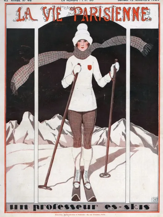 Framed Print : La Vie Parisienne 1924 1920s France Georges Leonnec magazines illustrations womens