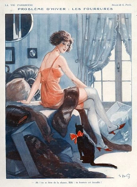 La Vie Parisienne 1924 1920s France Georges Pavis illustrations erotica cats underwear