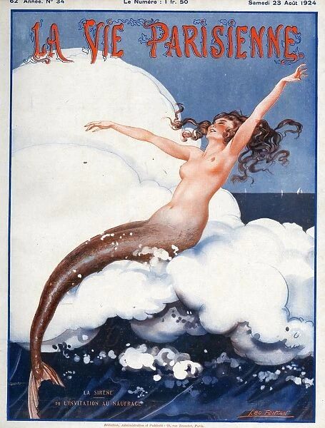 La Vie Parisienne 1924 1920s France Leo Pontan magazines erotica mermaids seaside