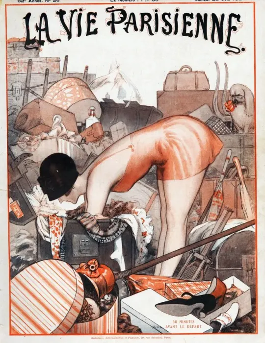 Framed Print : La Vie Parisienne 1924 1920s France magazines womens mess untidy what to wear Framed Print : La Vie Parisienne 1924 1920s France magazines womens mess untidy what to wear