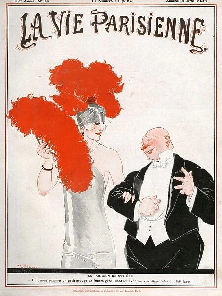 La Vie Parisienne 1924 1920s France Rene Vincent illustrations magazines feathers