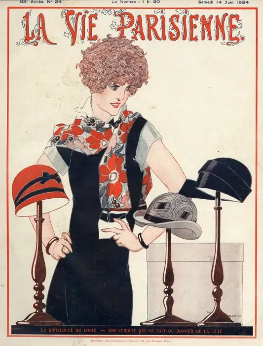Framed Print : La Vie Parisienne 1924 1920s France Rene Vincent magazines hats womens shopping Framed Print : La Vie Parisienne 1924 1920s France Rene Vincent magazines hats womens shopping