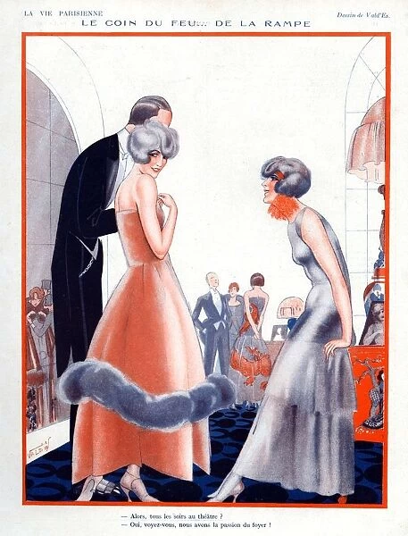 La Vie Parisienne 1924 1920s France ValdAes illustrations womens dresses evening
