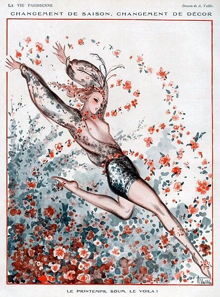La Vie Parisienne 1924 1920s France A Vallee illustrations erotica flowers