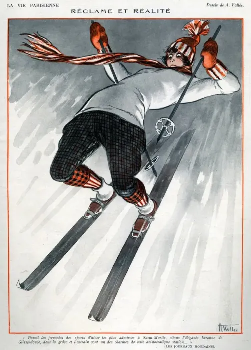 Framed Print : La Vie Parisienne 1924 1920s France A Vallee illustrations skiing accidents disasters Framed Print : La Vie Parisienne 1924 1920s France A Vallee illustrations skiing accidents disasters