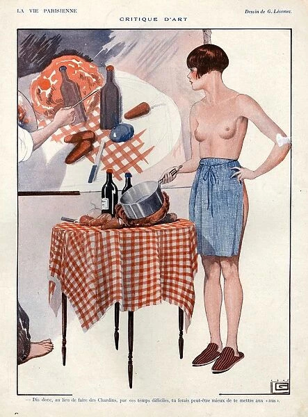La Vie Parisienne 1925 1920s France cc erotic cooking topless nude naked chefs