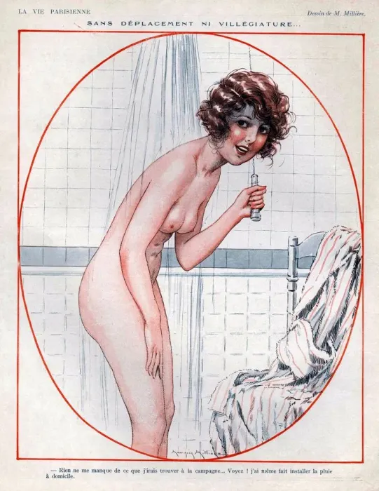 Framed Print : La Vie Parisienne 1925 1920s France cc erotica showers nudes naked nudity Framed Print : La Vie Parisienne 1925 1920s France cc erotica showers nudes naked nudity