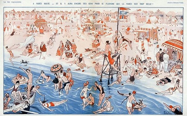 La Vie Parisienne 1925 1920s France Vallee beaches holidays seaside illustrations beach