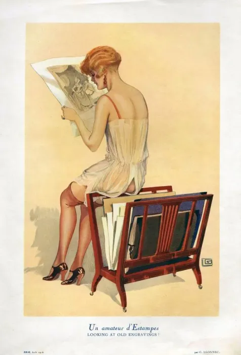 Framed Print : La Vie Parisienne 1926 1920s France cc erotica nightgowns nightdresses womens reading Framed Print : La Vie Parisienne 1926 1920s France cc erotica nightgowns nightdresses womens reading