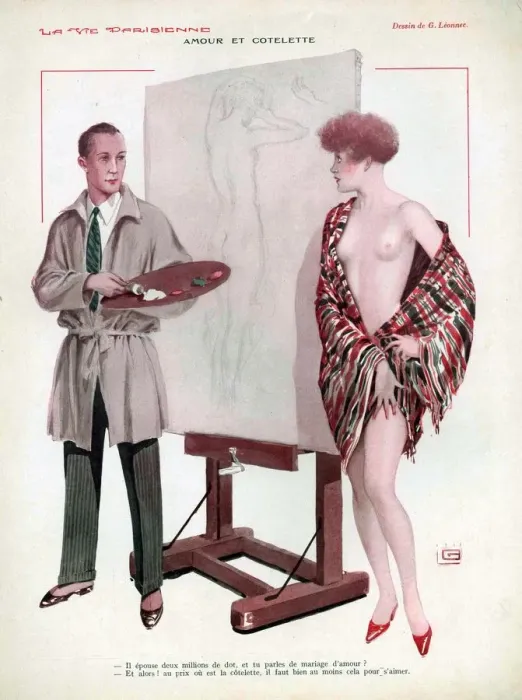 Framed Print : La Vie Parisienne 1929 1920s France cc portraits artists paintings nudes erotica Framed Print : La Vie Parisienne 1929 1920s France cc portraits artists paintings nudes erotica