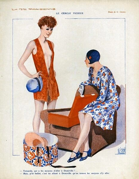 La Vie Parisienne 1929 1920s France cc womens hats shopping